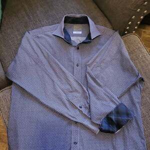 Thomas Dean Print Long Sleeve Shirt